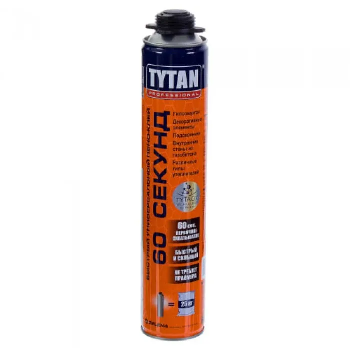 TYTAN пена (Пена-клей быстрый, универсальный ПРОФ , 60сек, 750мл)