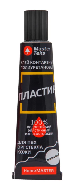 Клей контактный полиуретановый Master Teks HomeMaster пластик 40мл прозрачный