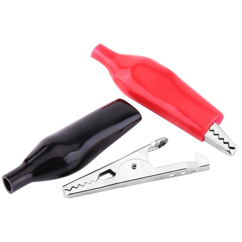 Зажим крокодил металлический с изоляцией 25мм