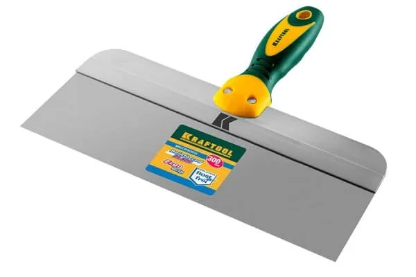 Шпательная лопатка KRAFTOOL с 2-компонент ручк, профилиров.нержав.полотно (350 мм)