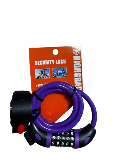 Замок велосипедный кодовый L710,10,1000 d10mm HG