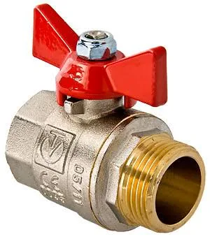 Кран шаровый VALTEC бабочка 1/2" вн-нар