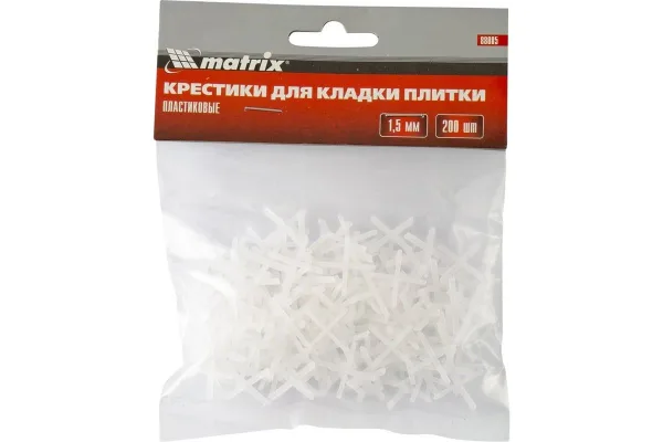 Крестики для плитки пластиковые, MATRIX, (2мм (200)) 88087