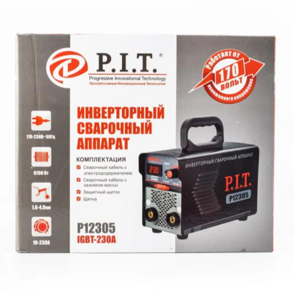 Инверторная сварка PIT 230A (6.7кВт 230А IP21)