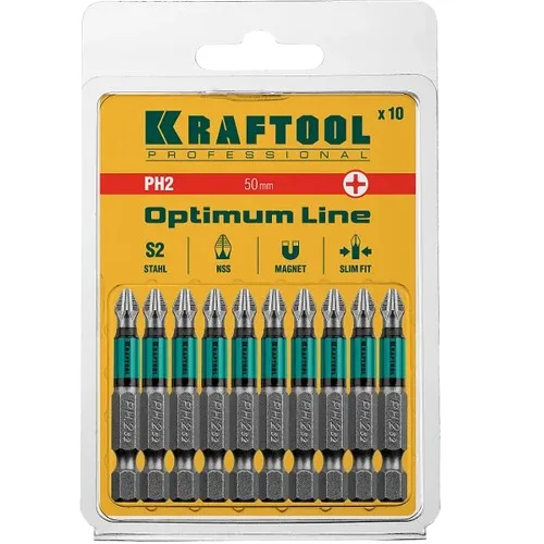 Бита PH2x50mm KRAFTOOL OPTIMUM LINE
