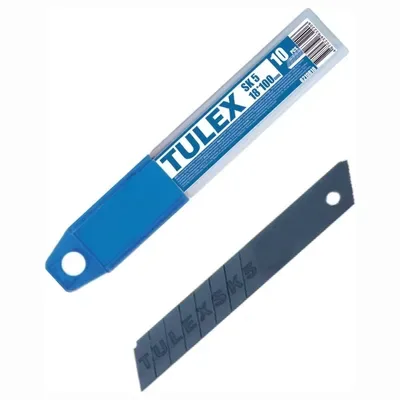 Лезвия для канцелярского ножа 18*100мм (10шт) TULEX