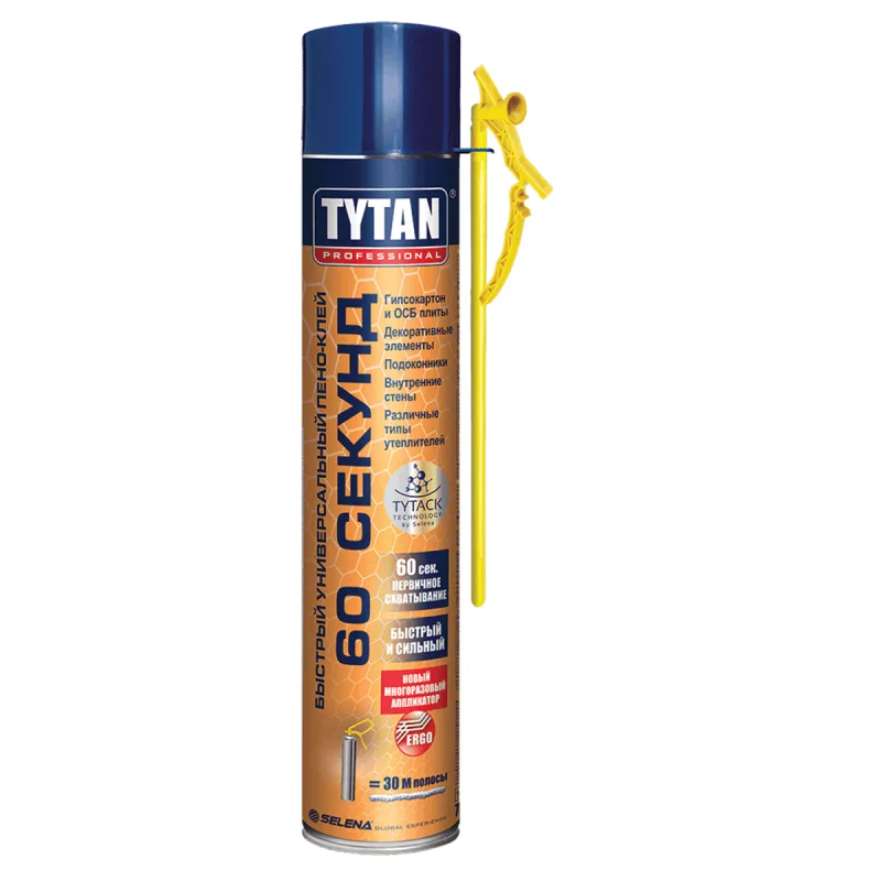 TYTAN пена (Пена-клей быстрый, универсальный STD, СТД , 60сек, 750мл)