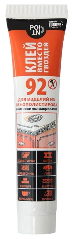Клей в/гвоздей 92 д/пеноп 80мл POINT (4138)