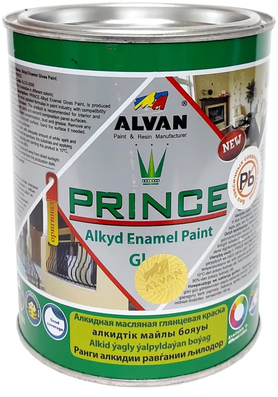 Краска алкидная масляная глянцевая ALVAN ''Prince'' белый