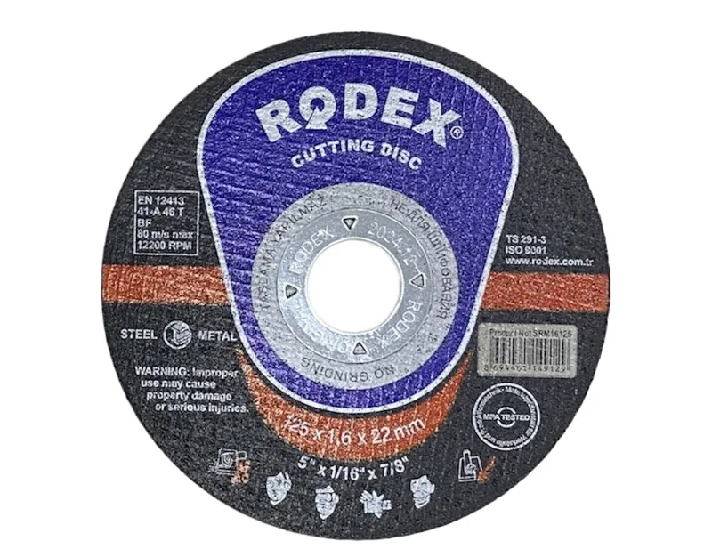 Диск отрезной по металлу 125*1.6*22мм RODEX