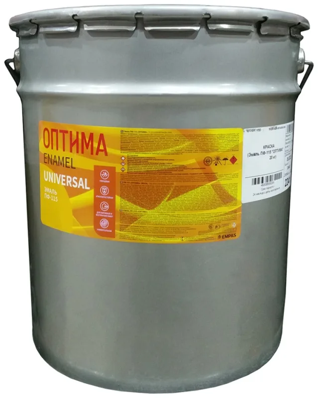 Эмаль ПФ-115 Оптима (желтая 20кг (8268))