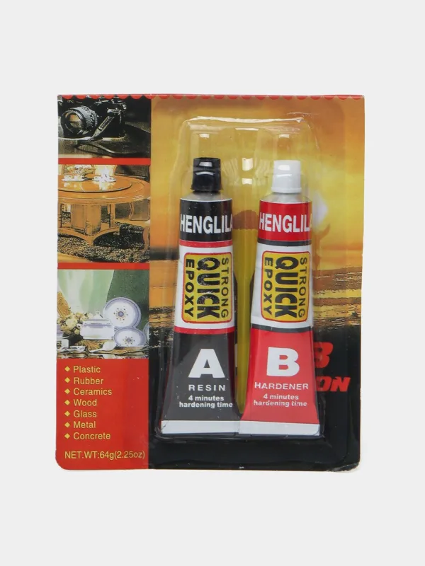 Клей эпоксидный двухкомпонентный AB 10гр+10гр