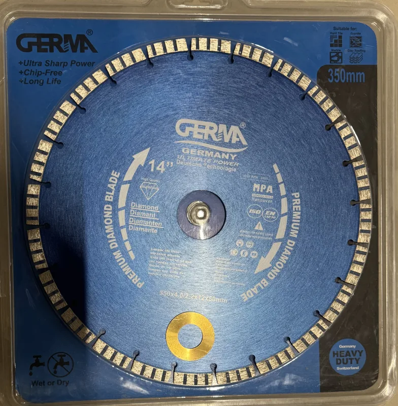 Диск алмазный сегментный синий 350*4.0/2,2*12*50мм GERMA