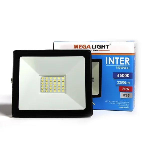 Светодиодный прожектор LED Прожектор INTER 30W 2250Lm 173*121*25 6500K IP65 Megalight