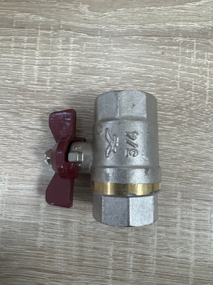 Кран шаровой латунный В/В бабочка Seagull 3/4” 20мм