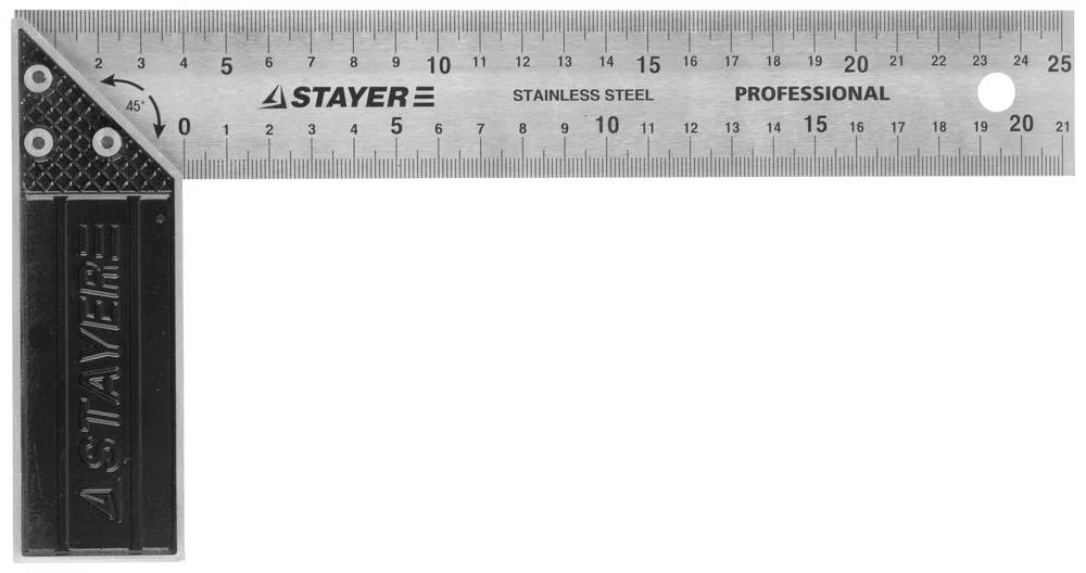 STAYER столярный угольник Professional (400мм)