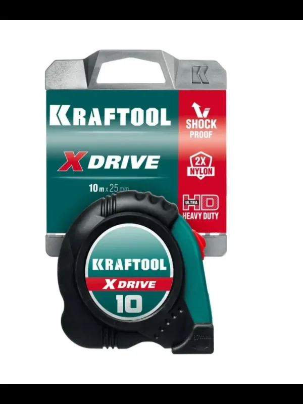 Рулетка KRAFTOOL X-DRIVE (10x25мм)