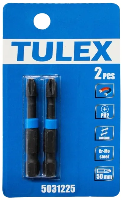 Биты торсионные TULEX 5031225 кованые PH2