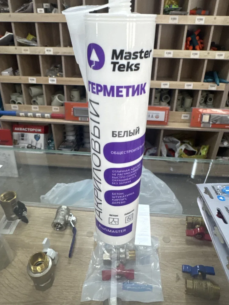 Герметик акриловый MasterTeks ProfiMaster общестроительный 290мл белый (Турция)