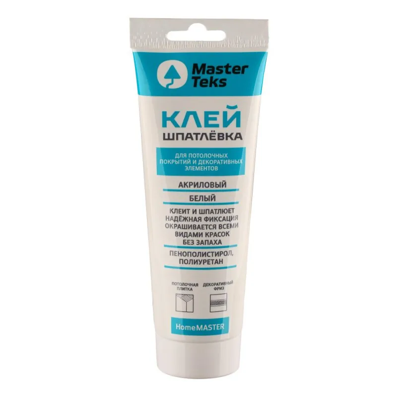 Клей-шпатлевка акриловый MasterTeks HomeMaster для потол. покр. и декор. элем. 400гр белый