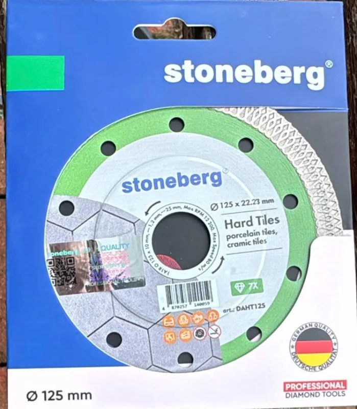 Диск алмазный Hard Tiles Плетенка с утолщенным центром "STONEBERG" (115мм)