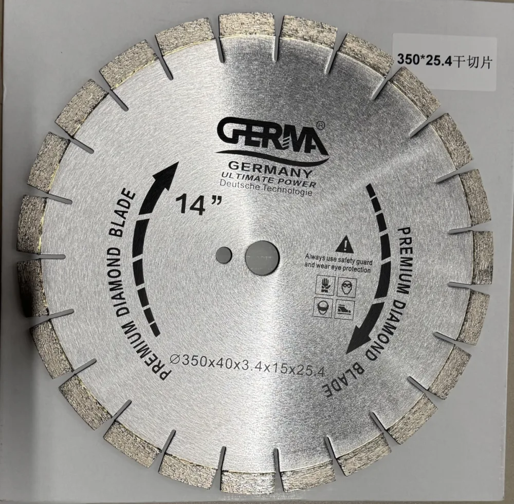 Диск по бетону GERMA 350*40*3.4*15*25.4мм сегментный “Золото”.
