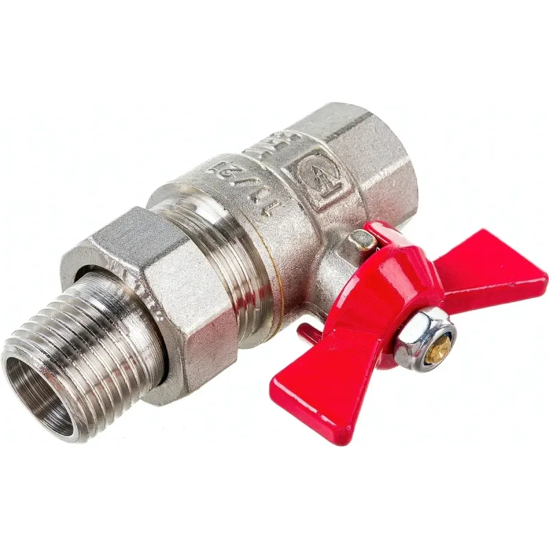 Кран шаровый Американка15мм VALTEC бабочка 1/2" вн-нар