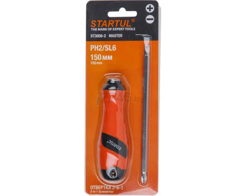 Отвертка комбинированная 2-в-1 PH2/SL6 150мм